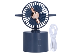 Ventilador de mesa mini portátil USB recarregável com oscilação baixo ruído potente design retrô S/MARCA