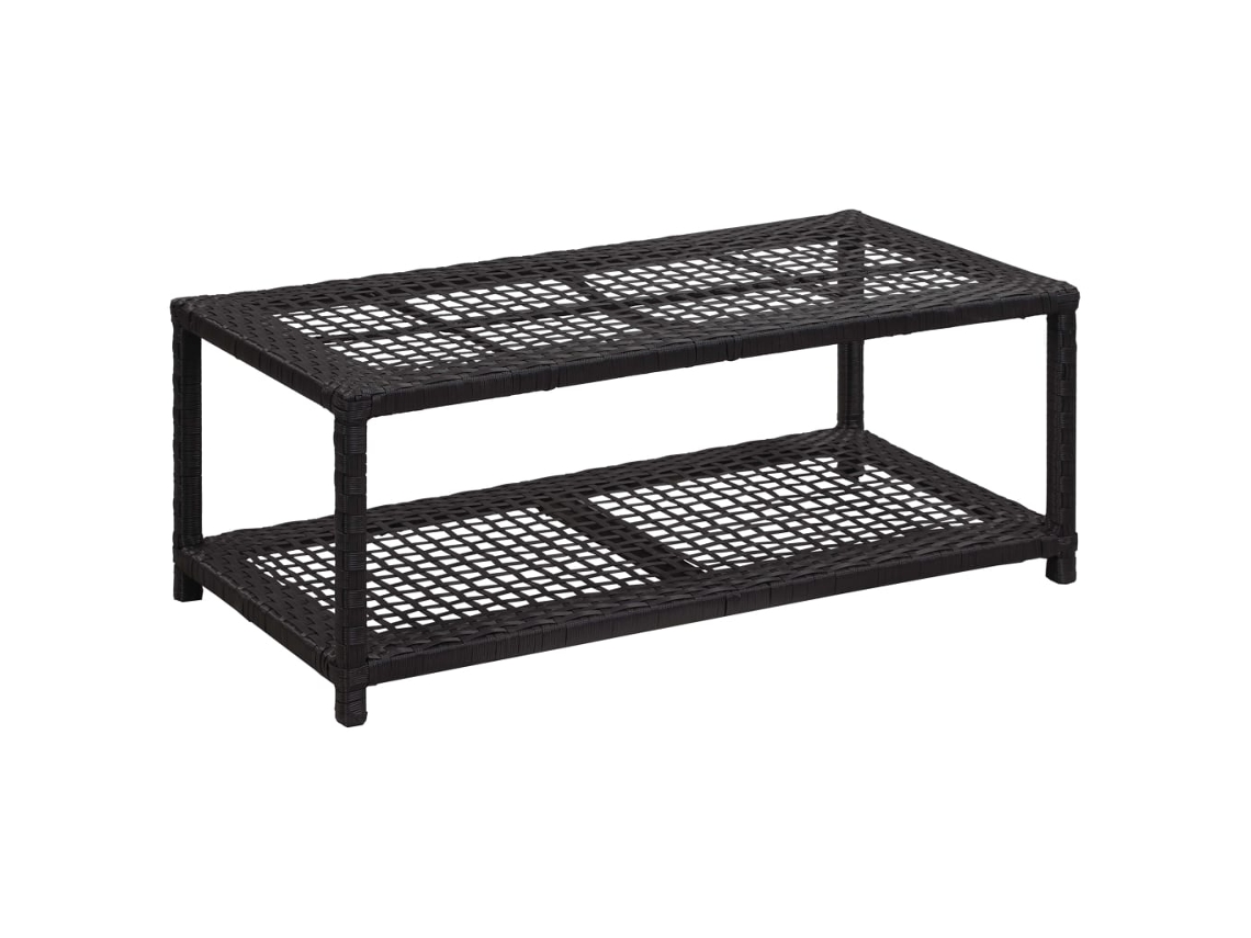 Vidaxl Banco Sapateira 80x40x30 Cm Vime Pe Preto