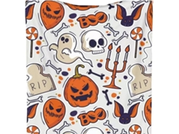 Manta Pequena Syjym Halloween em Flanela com Estampa Digital Confortável Macia e Quente de Dupla Face Ideal Pa