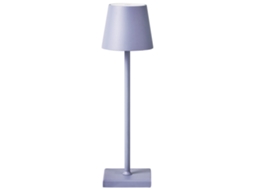 Candeeiro De Mesa Led Sem Fios Baceiro Metal Violeta Claro