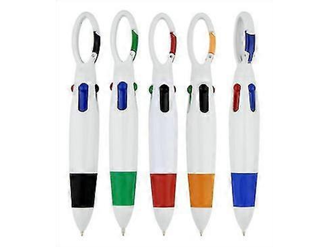 Pacote Com 10 Canetas De Tinta Multicoloridas Com Chaveiro Olysi Shop