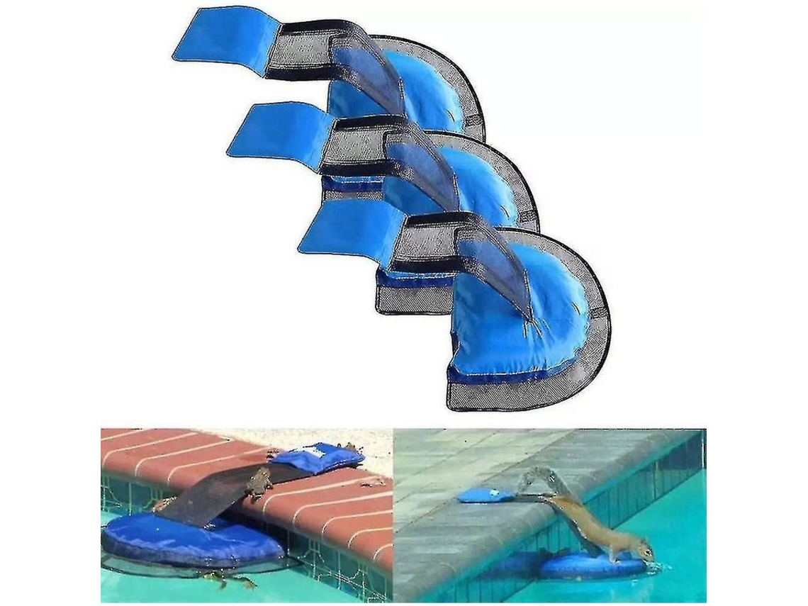 Plataforma Flotante Para Piscina Para Rescatar Animales Con Rampa Cómoda Decoración Práctica Limpieza Fácil Instalación