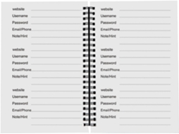Cahier De Mots De Passe Léger Com Pages Index Intelligentes