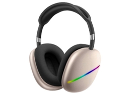 Fone de Ouvido Bluetooth Sem Fio Akz Max10 com Iluminação Rgb, Microfone e Suporte para Cartão Tf. TAISHENGDA