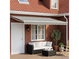 Vidaxl Toldo Retrátil Elétrico Antracite E Branco 5 × 3,5 M