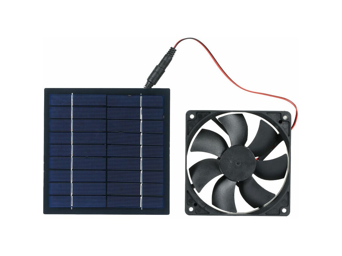 Ventilador Movido a Painel Solar 20 W, IP65 para Caravanas, Estufas BRILVIBERA