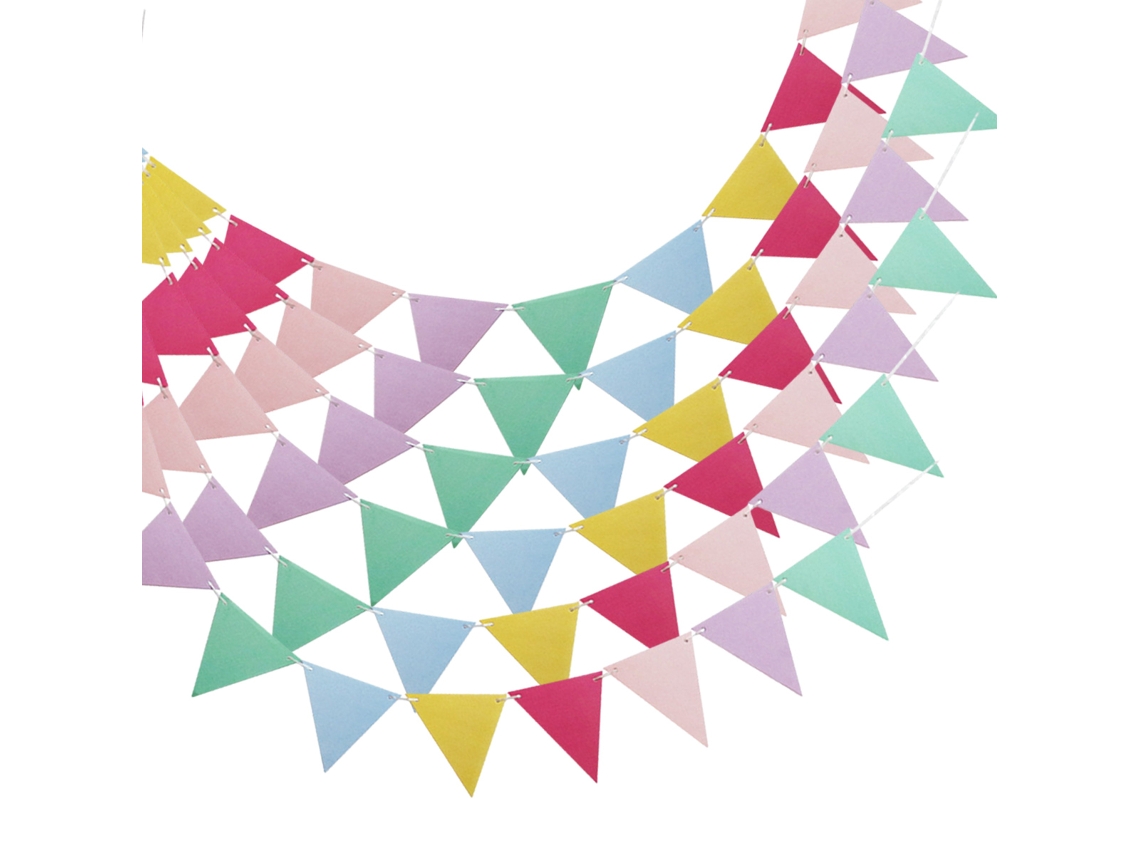 6 Conjuntos Bandeira Multicolorida Decoração de Papel para Festa NEVEANCE