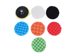 Kit De Polimento Com Esponja 15 Cm, Discos Para Cera E Roda Lã, Alta