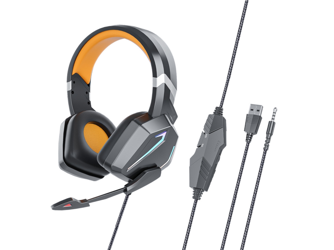 Auscultadores Bluetooth TRUMSEN  Sy-G20 Over Ear Microfone Laranja