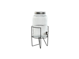 Dispensador De Água Home Esprit Preto Metal Silicone Cristal Abs 5 L 19,6 X 23,5 X 40,5 Cm