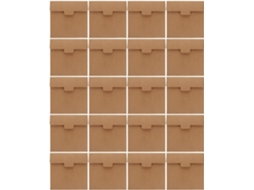 Lote de 20 envelopes quadrados em papel kraft marrom, grossos, com 1 cm de espessura, ecológicos, para convites, cartões e outros itens.