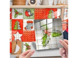 Autocolantes Para Azulejos De Natal, Árvore De Natal Autocolante Impermeável Para Cozinha Banheiro Chão 24 Folhas