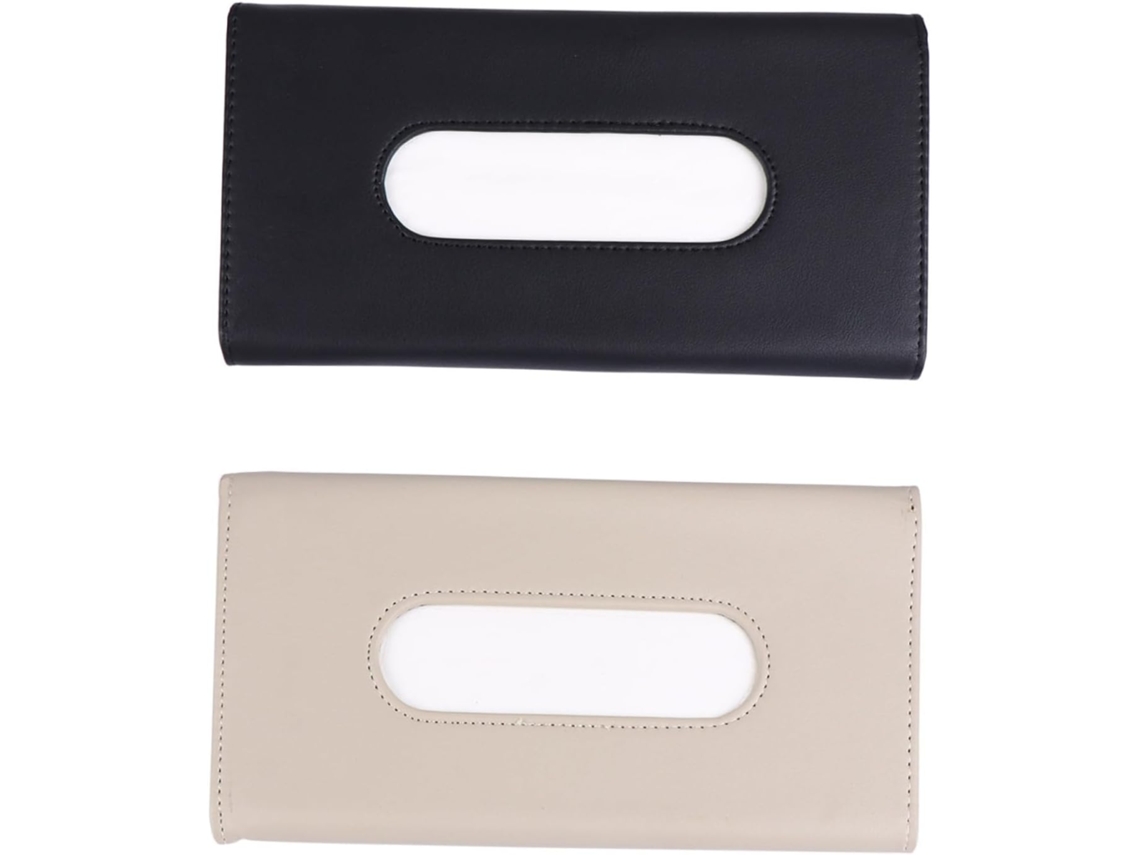 Porta-lenços E Organizador De Couro Preto Para Carro, Para Pendurar.