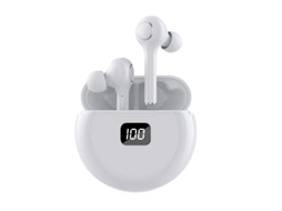 Bestvite True Wireless Bluetooth Stereo Bass Fones De Ouvido Led Bateria Display Fones De Ouvido Hd Para Música, Esportes (branco)