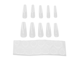 10pcs Unhas Falsas De Cor Pura Para Mulheres E Meninas Elegantes E Estilosas Ferramenta De Manicure Dicas De Unhas Falsas N5354‑07