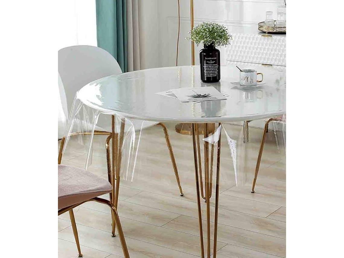 Toalha De Mesa Transparente 1,8 Mm Espessura, Protetora, Em Pvc