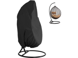 Capa Para Cadeira Suspensa Em Tecido Oxford 210d, À Prova Dágua E Resistente Às Intempéries, Com Zíper, Preta, 190 X 115 Cm Zeuxo