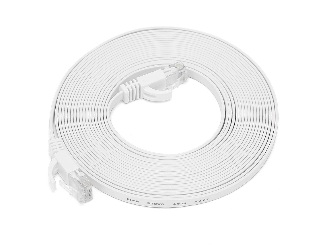 Cabo Ethernet Cat6 Gigabit 8 Núcleos Par Trançado Cabo De Rede Fio De Cobre Plano Acessórios 10 Metros Slowmoose
