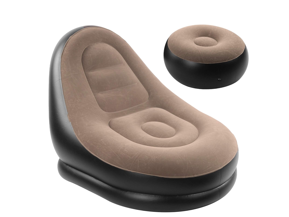 Conjunto De Sofá Inflável De 125 Cm Inclui Pufe Adequado Para Uso Interno E Externo / Camping Zeuxo