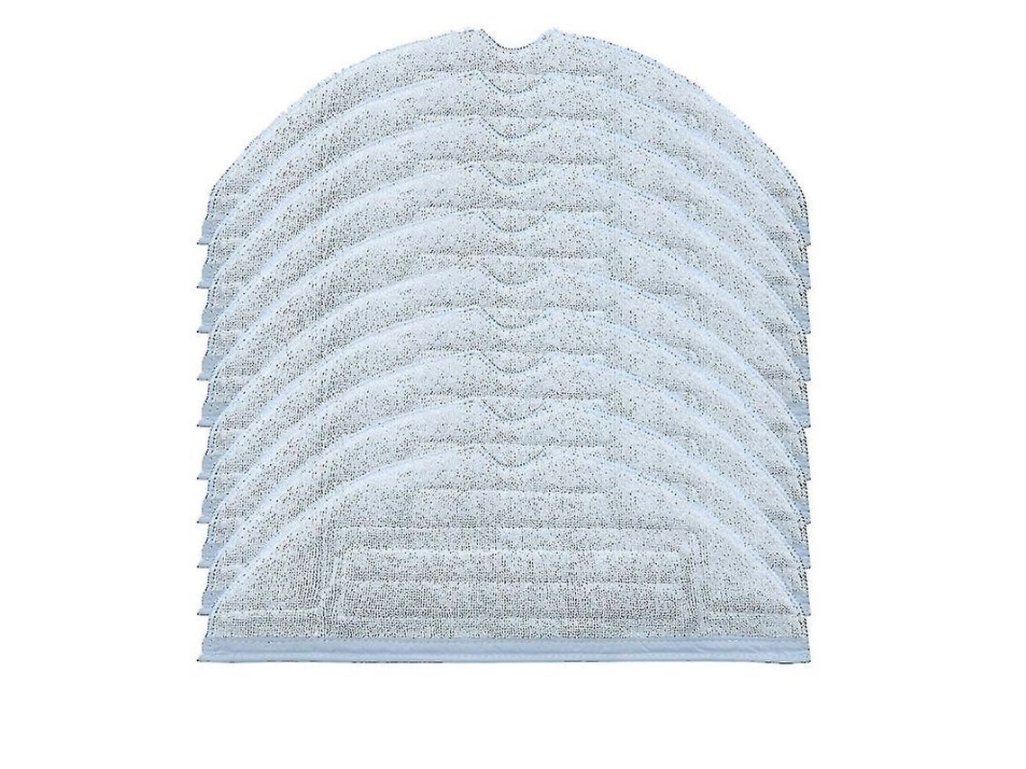 10 Toallas De Reemplazo Para Mop Aspiradora T7s T7s Plus S7 Microfibra Reutilizable Absorbente Suave