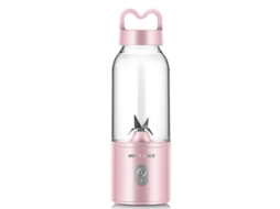 Liquidificador portátil para smoothies de frutas Slowmoose com copo recarregável USB, rosa