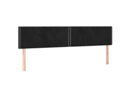 Conjunto 1 Cabeceira Vidaxl Preto Veludo (180 X 5 X 88 Cm)