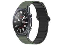 Pulseira De Silicone Com Fecho Magnético Bicolor Para Samsung Galaxy Watch3 45mm