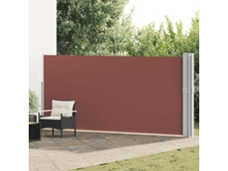 Vidaxl Toldo Lateral Retrátil Para Pátio 170x1200 Cm Castanho