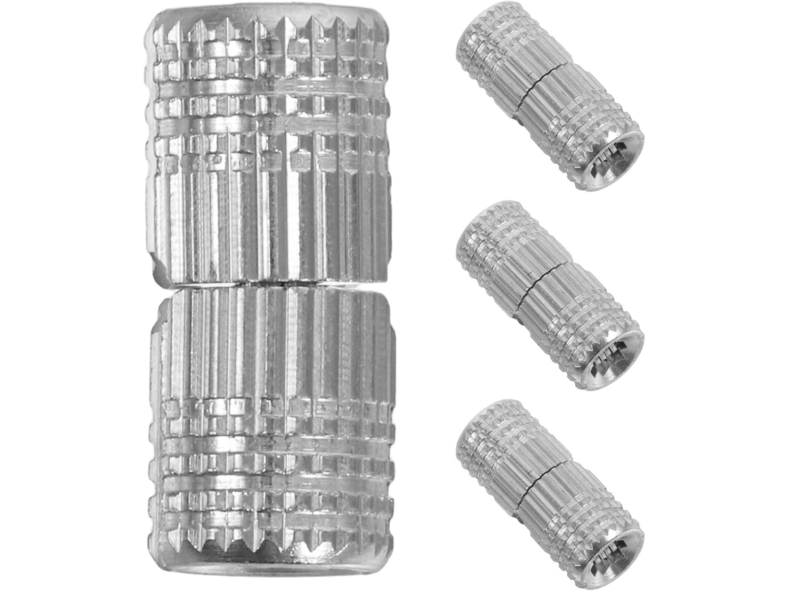 Wooneky Conjunto De 4 Dobradiças Ocultas Latão 8mm Para Armários Com Ângulo Abertura 180° – Metálicas Portas