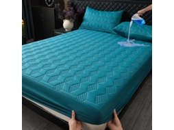 Capa Protetora De Colchão Impermeável,180x200cm, Adequada Para Colchões Com Altura Entre 5,1 E 30,5 Cm Azul Hexinyigjly