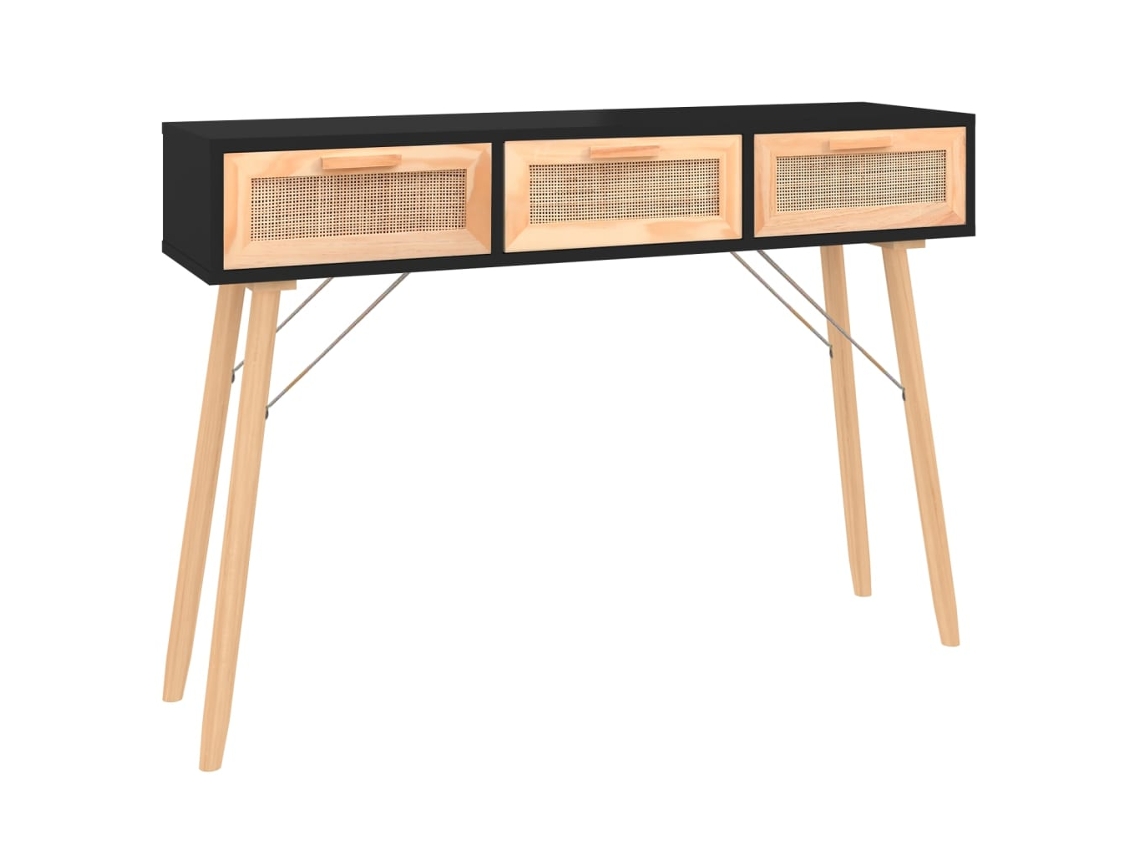 Console Table, Console Tables Vidaxl Preto Madeira De Pinho (n/a)