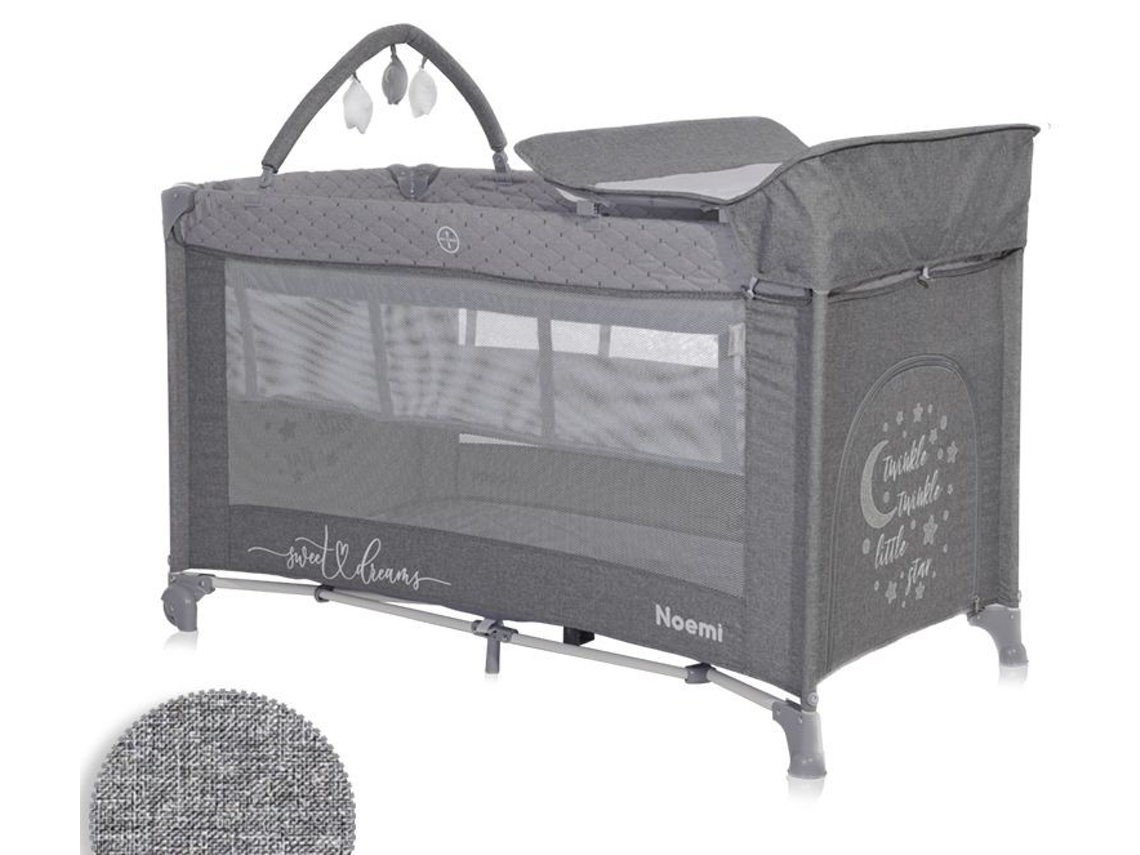 Berço de Viagem Noemi Plus 2 Níveis Cool Grey LORELLI