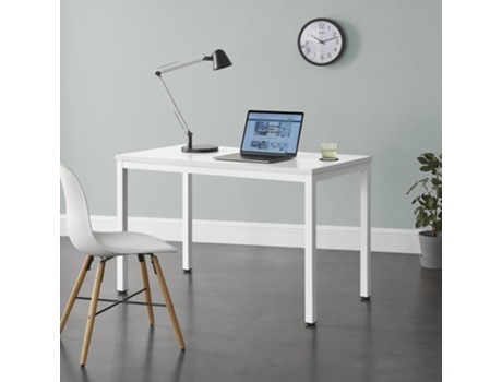 Secretária EN.CASA Aço/ aglomerado de melamina (Branco - 75 x 120 x 60 cm)