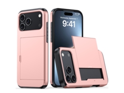 Capa Para Celular Com Compartimento Para Cartão Sim, Fosca E Resistente A Quedas.ouro Rosa - Iphone 16e