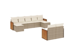 Garden Sofa Set, Garden Sofa Sets Vidaxl Bege Rattan / Vime (n/a)