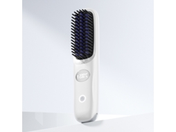 Cerâmica Alisadora de Cabelo Sem Fio e Portátil com Carregador Branco de Tela Redonda 20*4,5*3cm ZSANFS