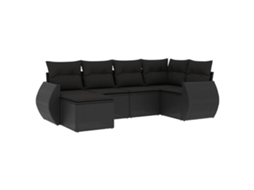 Garden Sofa Set, Garden Sofa Sets Vidaxl Preto Rattan / Vime (n/a)