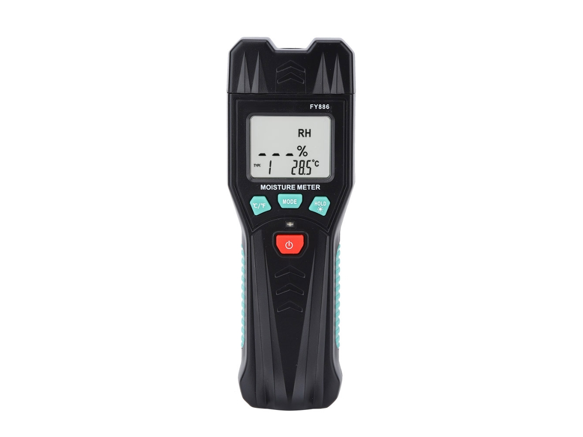 Detector de Humidade Digital Lcd para Madeira Bambu Papel com 7 Modos e Sonda Protetora