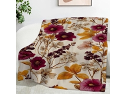 Manta Floral para Plantas 220x240 Cm Multifuncional Macia de Flanela Aconchegante Cama Escritório Cochilo Fest