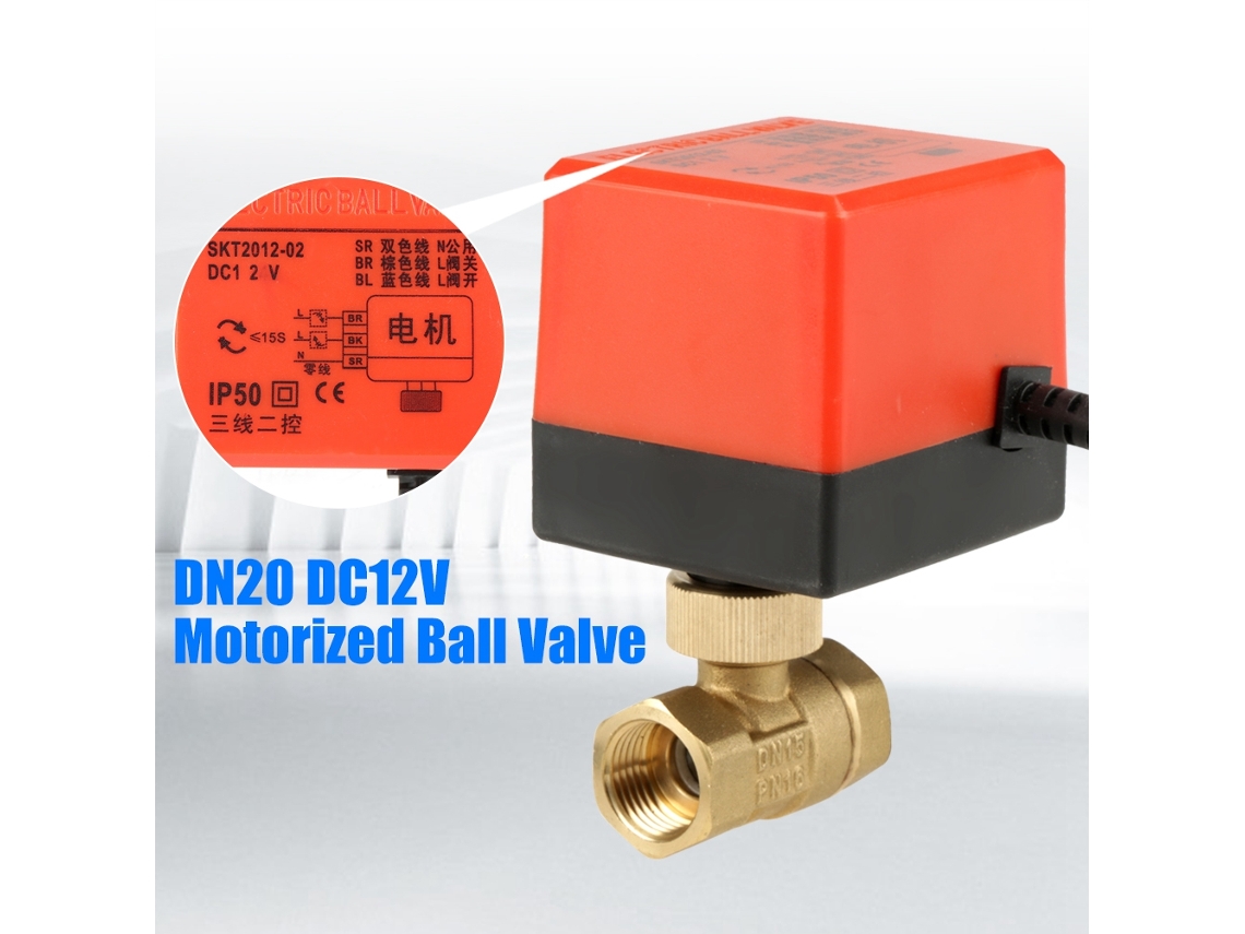 Válvula De Esfera Elétrica Laxiscreed Com Atuador De Cobre Para Ar Condicionado, Dc12v