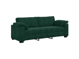Sofá de 3 Lugares 220x77x82 Cm Veludo Verde escuro MAISON EXCLUSIVE