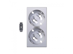 Tampa De Viseira Schuko Dupla E Led De Alumínio Ind Simon 50011041 033