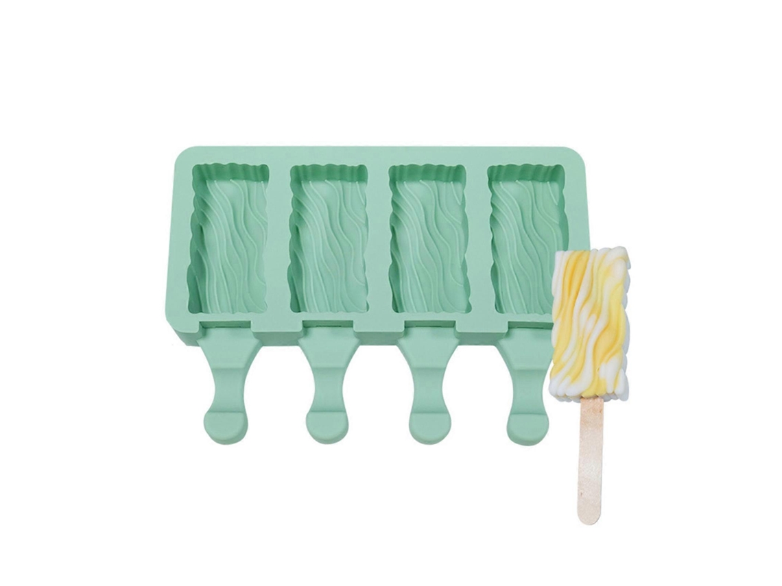 Forma De Picolé De Areia Movediça Com 4 Cavidades, Antiaderente, De Silicone, Para Sorvete, Sobremesa Caseira, Picolé De Suco, Utensílios De Cozinha P