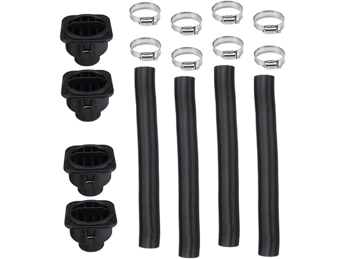 Kit De Dutos Para Aquecedor De Carro De 42 Mm Com 4 Saídas De Ar Quente Quadradas E 8