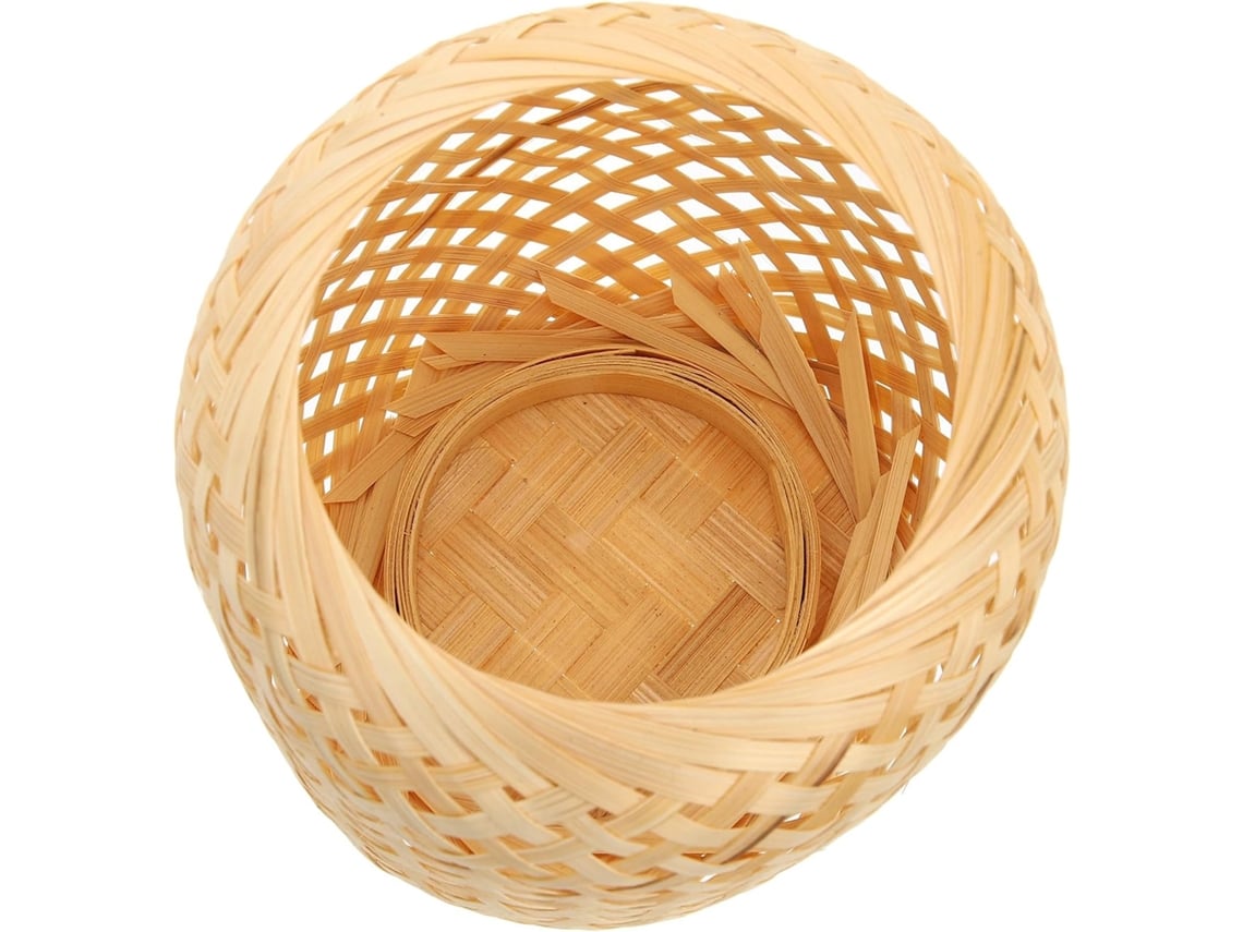 Abajur de Mesa Artesanal em Bambu Trançado, Fácil de Instalar, para Iluminação Ambiente Decorativa em Escritórios Ou Outros Ambientes. SFUSHOS