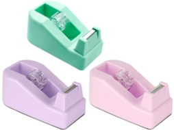 Conjunto de 3 Dispensadores Fita Adesiva de Mesa Portáteis, Práticos e Confiáveis, com Design Moderno e Elegante para