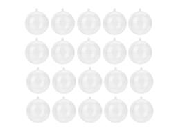 Conjunto de 20 Bolas de Natal Transparentes para Decoração Diy Árvores de Natal com S/MARCA
