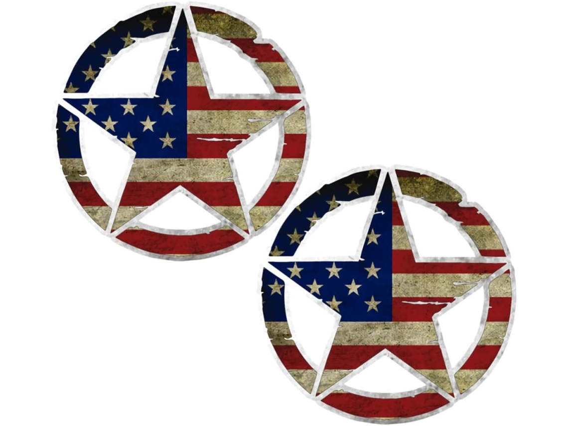2 adesivos da bandeira americana para carros e barcos na categoria Animais de Estimação, Produção