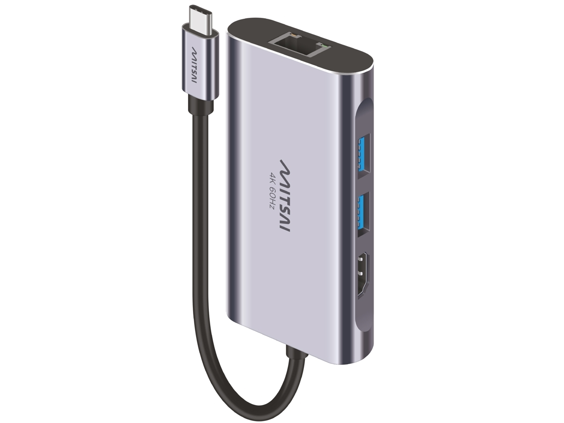 Hub 7 em 1 MITSAI Usb-C RJ45 + HDMI (Outlet Grade A)