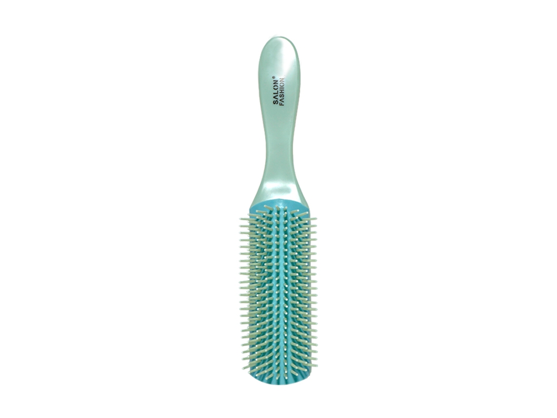 Pente Danman com 9 Fileiras de Dentes para Alisar, Alisar, Cachear e Pentear Cabelos Molhados. MDUG (verde)